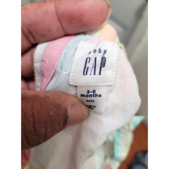 Baby Girls Striped Sundress With Bow Straps 3-6 Months Colorful Pastel Design 10 - Picture 7 of 9